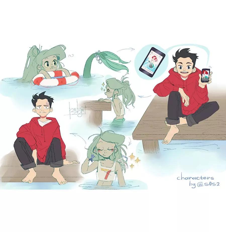 被海洋垃圾污染後的小美人魚 - 同人圖48 - 1